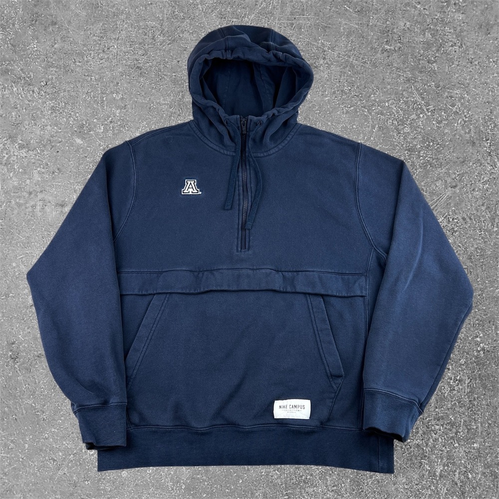 Nike Arizona Wildcats Hoodie Mens Medium Navy Blue Quarter Zip Campus Collection